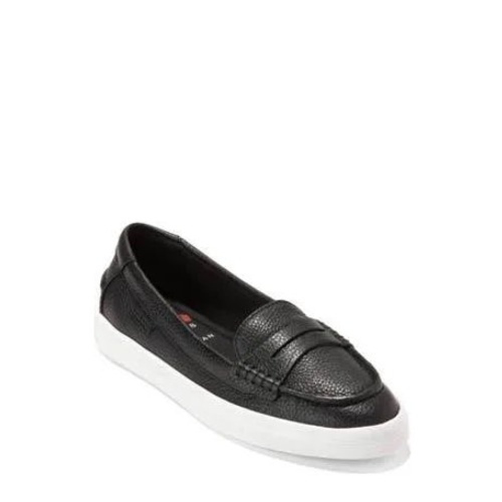 Cole Haan Nantucket Black Pebbled Leather Loafer Sneakers W11063 Womens 8.5